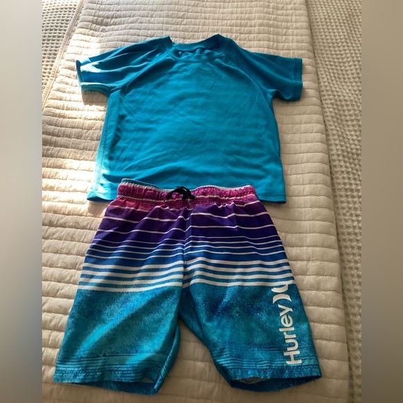 Hurley Other - Swim trunks + Rashguard Bundle Size 6